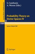 Weron / Cambanis |  Probability Theory on Vector Spaces IV | Buch |  Sack Fachmedien