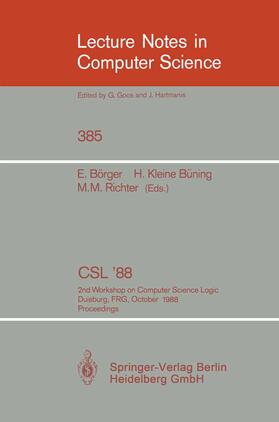 Börger / Richter / Kleine Büning | CSL'88 | Buch | 978-3-540-51659-0 | sack.de