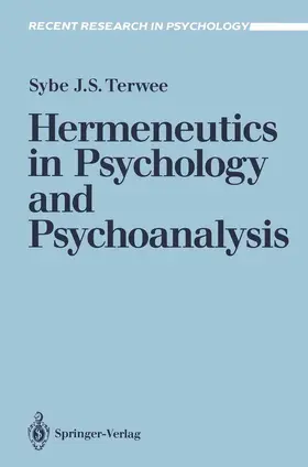 Terwee |  Hermeneutics in Psychology and Psychoanalysis | Buch |  Sack Fachmedien