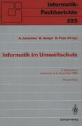Jaeschke / Page / Geiger |  Informatik im Umweltschutz | Buch |  Sack Fachmedien