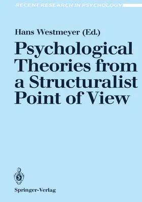 Westmeyer |  Psychological Theories from a Structuralist Point of View | Buch |  Sack Fachmedien