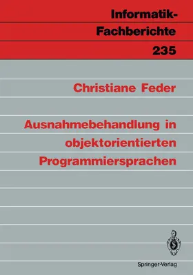 Feder |  Ausnahmebehandlung in objektorientierten Programmiersprachen | Buch |  Sack Fachmedien