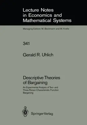Uhlich |  Descriptive Theories of Bargaining | Buch |  Sack Fachmedien