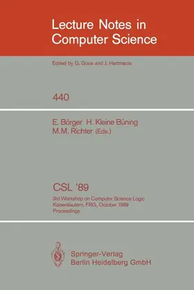 Börger / Richter / Kleine Büning |  CSL '89 | Buch |  Sack Fachmedien