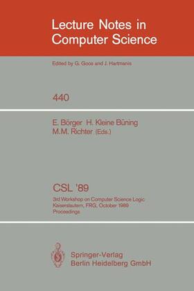 Börger / Richter / Kleine Büning | CSL '89 | Buch | 978-3-540-52753-4 | sack.de