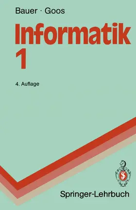 Goos / Bauer / Dosch |  Informatik 1 | Buch |  Sack Fachmedien