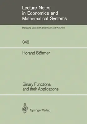 Störmer |  Binary Functions and their Applications | Buch |  Sack Fachmedien