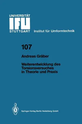 Gräber |  Weiterentwicklung des Torsionsversuches in Theorie und Praxis | Buch |  Sack Fachmedien