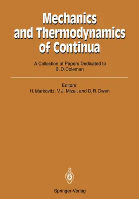 Markovitz / Mizel / Owen |  Mechanics and Thermodynamics of Continua | Buch |  Sack Fachmedien