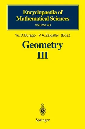 Burago / Zalgaller |  Geometry III | Buch |  Sack Fachmedien
