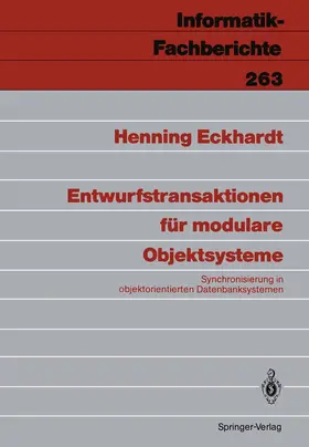 Eckhardt |  Entwurfstransaktionen für modulare Objektsysteme | Buch |  Sack Fachmedien