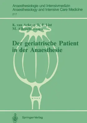 Ackern / Albrecht / List |  Der geriatrische Patient in der Anaesthesie | Buch |  Sack Fachmedien