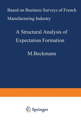 Ivaldi |  A Structural Analysis of Expectation Formation | Buch |  Sack Fachmedien