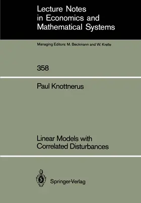 Knottnerus |  Linear Models with Correlated Disturbances | Buch |  Sack Fachmedien