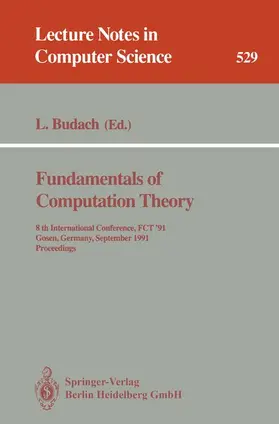 Budach |  Fundamentals of Computation Theory | Buch |  Sack Fachmedien
