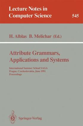 Melichar / Alblas |  Attribute Grammars, Applications and Systems | Buch |  Sack Fachmedien