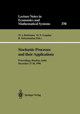Beckmann / Subramanian / Gopalan |  Stochastic Processes and their Applications | Buch |  Sack Fachmedien