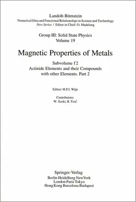 Suski / Troc |  Actinide Elements and their Compounds with other Elements. | Buch |  Sack Fachmedien