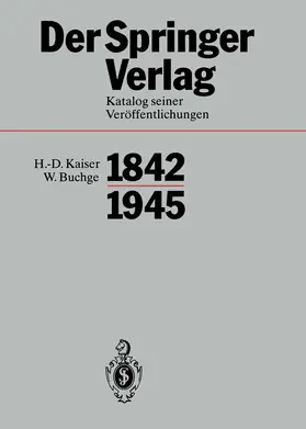 Buchge / Sarkowski / Kaiser |  Der Springer-Verlag | Buch |  Sack Fachmedien