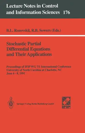 Sowers / Rozovskii |  Stochastic Partial Differential Equations and Their Applications | Buch |  Sack Fachmedien
