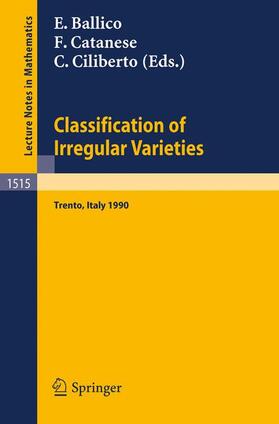 Ballico / Ciliberto / Catanese |  Classification of Irregular Varieties | Buch |  Sack Fachmedien