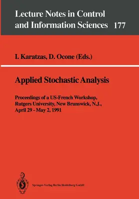 Ocone / Karatzas |  Applied Stochastic Analysis | Buch |  Sack Fachmedien