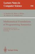 Brookes / Main / Schmidt |  Mathematical Foundations of Programming Semantics | Buch |  Sack Fachmedien