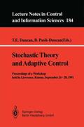 Pasik-Duncan / Duncan |  Stochastic Theory and Adaptive Control | Buch |  Sack Fachmedien
