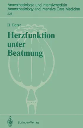 Forst |  Herzfunktion unter Beatmung | Buch |  Sack Fachmedien