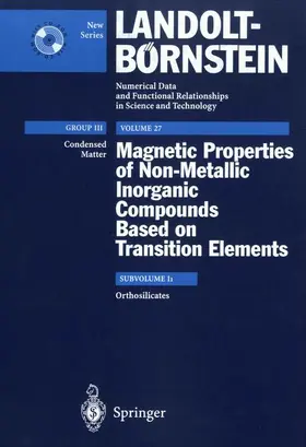 Burzo |  Orthosilicates | Buch |  Sack Fachmedien