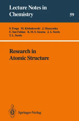 Fraga / Klobukowski / Muszynska |  Research in Atomic Structure | Buch |  Sack Fachmedien