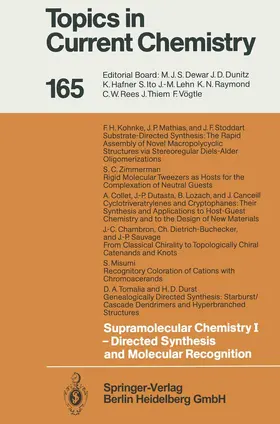 Weber |  Supramolecular Chemistry I - Directed Synthesis and Molecular Recognition | Buch |  Sack Fachmedien