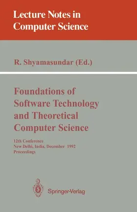 Shyamasundar |  Foundations of Software Technology and Theoretical Computer Science | Buch |  Sack Fachmedien