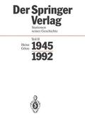 Götze |  Der Springer-Verlag II. Stationen seiner Geschichte 1945 - 1992 | Buch |  Sack Fachmedien