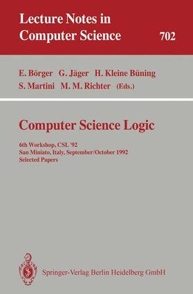 Börger / Jäger / Richter | Computer Science Logic | Buch | 978-3-540-56992-3 | sack.de