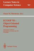 Nierstrasz |  ECOOP '93 - Object-Oriented Programming | Buch |  Sack Fachmedien