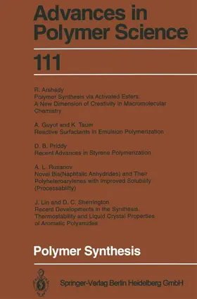  Polymer Synthesis | Buch |  Sack Fachmedien