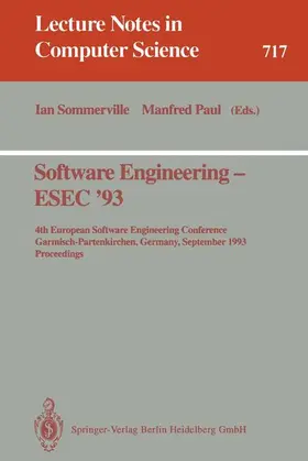 Paul / Sommerville |  Software Engineering - ESEC '93 | Buch |  Sack Fachmedien