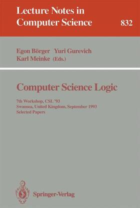 Börger / Meinke / Gurevich | Computer Science Logic | Buch | 978-3-540-58277-9 | sack.de