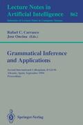Oncina / Carrasco |  Grammatical Inference and Applications | Buch |  Sack Fachmedien
