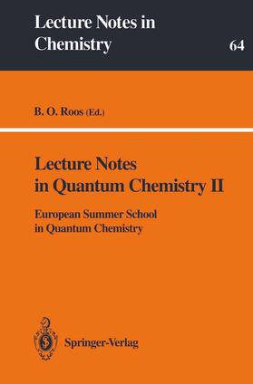 Roos | Lecture Notes in Quantum Chemistry II | Buch | 978-3-540-58620-3 | sack.de