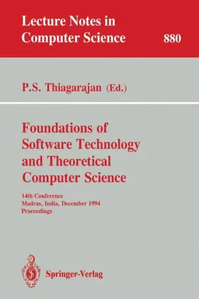 Thiagarajan |  Foundations of Software Technology and Theoretical Computer Science | Buch |  Sack Fachmedien