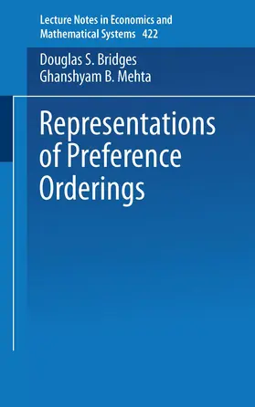 Mehta / Bridges |  Representations of Preferences Orderings | Buch |  Sack Fachmedien