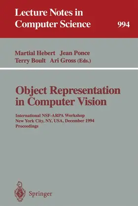 Hebert / Gross / Ponce |  Object Representation in Computer Vision | Buch |  Sack Fachmedien