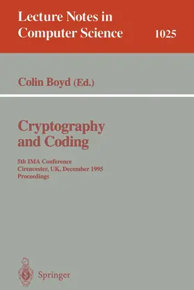 Boyd |  Cryptography and Coding | Buch |  Sack Fachmedien