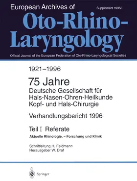 Draf |  Verhandlungsbericht 1996 der Deutschen Gesellschaft für Hals-Nasen-Ohren-Heilkunde, Kopf- und Hals-Chirurgie | Buch |  Sack Fachmedien