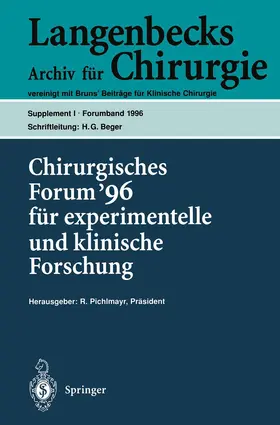 Pichlmayr / Seifert / Hartel |  Chirurgisches Forum '96 fur experimentelle und klinische Forschung | Buch |  Sack Fachmedien