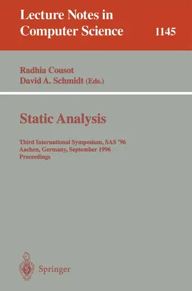 Schmidt / Cousot |  Static Analysis | Buch |  Sack Fachmedien