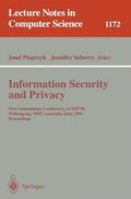 Seberry / Pieprzyk |  Information Security and Privacy | Buch |  Sack Fachmedien