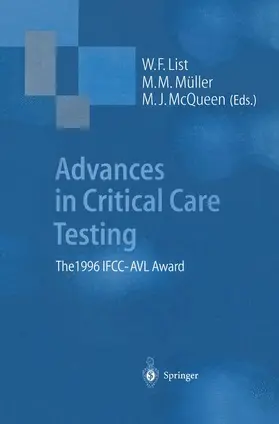 List / McQueen / Müller |  Advances in Critical Care Testing | Buch |  Sack Fachmedien